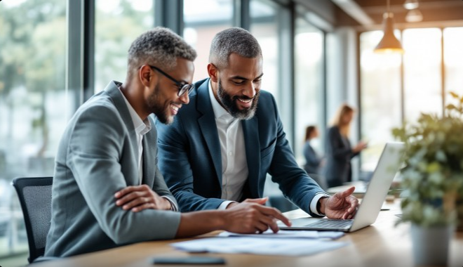 Équipe de consultants au travail